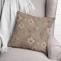 Intricate Floral Throw Pillow