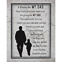 Prayer For My Dad Timberland Wall Plaque