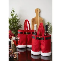DII® Santa Pants Bottle Tote Set
