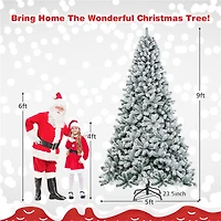 Costway 9ft. Unlit Snow Flocked Artificial Christmas Tree