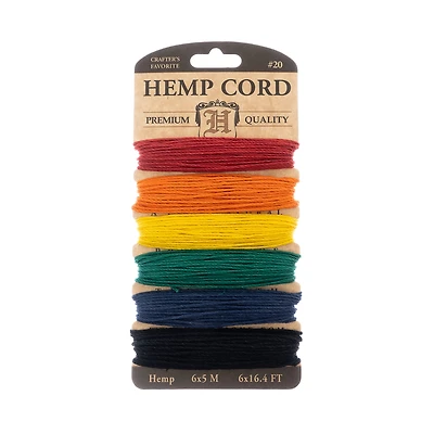 Hemptique® Crafter's Favorite 20lb. Crayon Rainbow Hemp Cord Mix