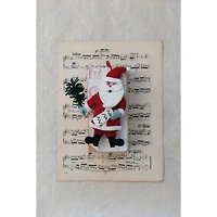 Hello Honey® 7" Red Santa Wool Felt Santa Ornament