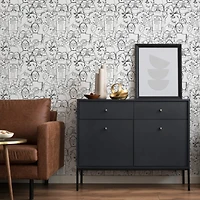 RoomMates Black Star Wars™ Saga Line Sketches Peel and Stick Wallpaper