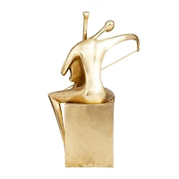 Gold Polystone Contemporary Sculpture