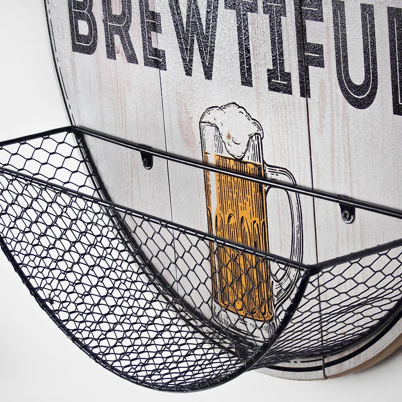 14" Life Is Brewtiful Wall Mounted Bottle Opener