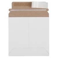 JAM Paper 6" x 6" White Flat Photo Mailer Peel & Seal Closure Envelopes, 6ct.