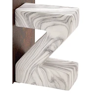 CosmoLiving by 8" Cosmopolitan Contemporary A & Z Dolomite Bookend Set