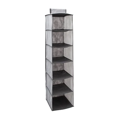 Simplify Gray 6 Shelf Closet Organizer