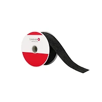 1.5" x 30ft. Black Glitter Wired Taffeta Ribbon by Celebrate It®