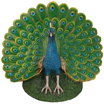Design Toscano 24" Peacock Plumage Garden Statue