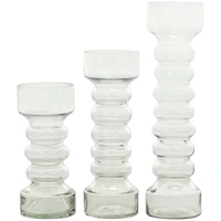 The Novogratz Clear Glass Candle Holder Set