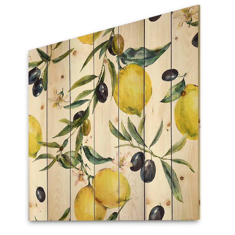 Designart - Lemon and Olive Branches II