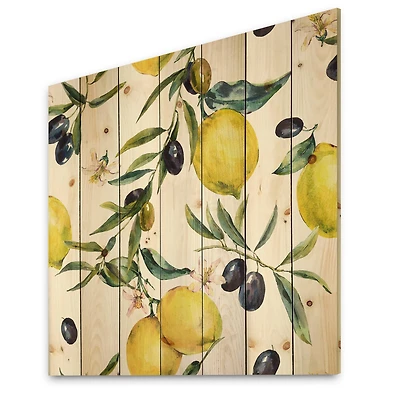 Designart - Lemon and Olive Branches II