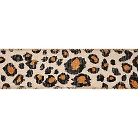 2.5'' x 3yd. Faux Burlap Wired Cheetah Ribbon by Celebrate It®