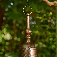 Glitzhome® 24" White Washed Metal Bell Roof Birdhouse