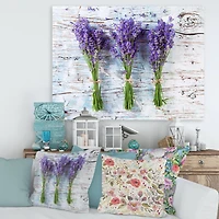 Designart - Fresh Lavender On Wood