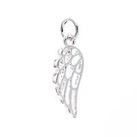 12 Pack: Charmalong™ Silver Plated Wing Charm by Bead Landing™
