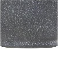 10.5" Black Ceramic Textured Whitewashed Vase with Handles