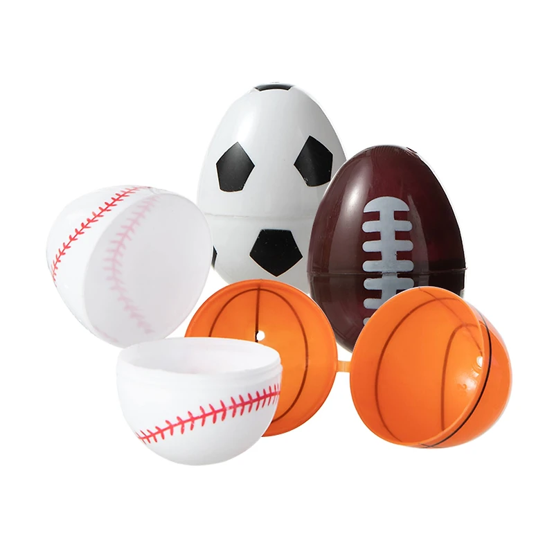 Glitzhome® Easter Plastic Fillable Sports Eggs, 48ct.