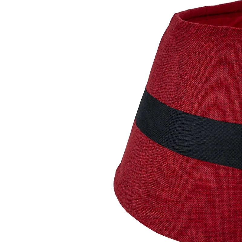 26.75" Red Santa's Belt Round Christmas Tree Collar