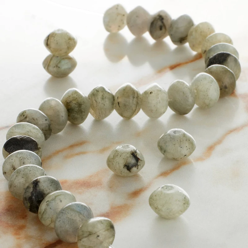 Green Labradorite Bicone Beads, 8mm by Bead Landing™