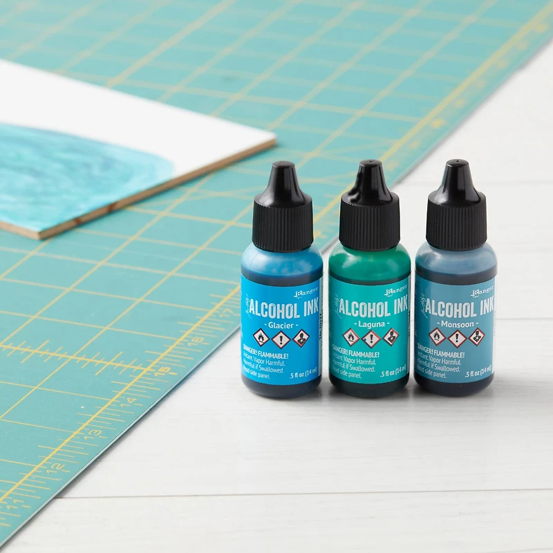 Tim Holtz® Teal & Blue Spectrum Alcohol Inks, 3ct.