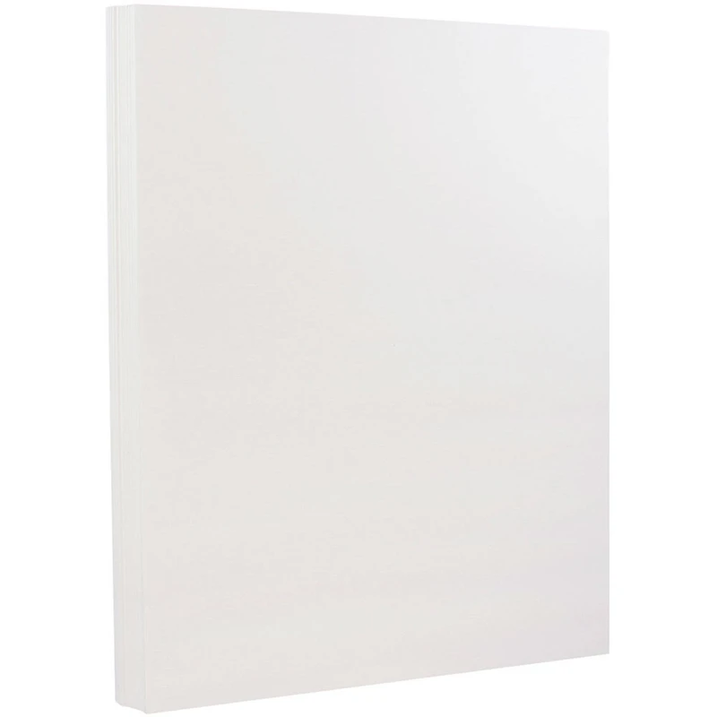 JAM Paper Bright White Linen 8.5" x 11" 80lb. Strathmore Cardstock