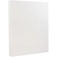 JAM Paper Bright White Linen 8.5" x 11" 80lb. Strathmore Cardstock