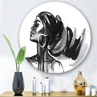 Designart - Monochrome Portrait of African American Woman IV