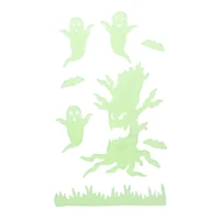 Glow in the Dark Evil Tree & Ghosts Halloween Gel Window Clings
