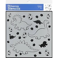 PA Essentials Dinosaurs Stencil, 12'' x 12''
