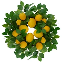 18" Yellow Lemons & Leaves Wreath