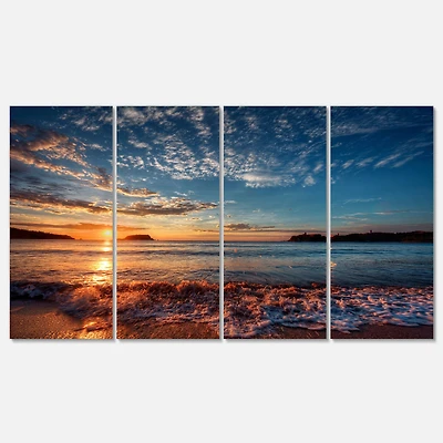 Designart - Tranquil Beach and Whimsical Clouds