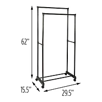 Honey Can Do 2-Tier Rolling Garment Rack