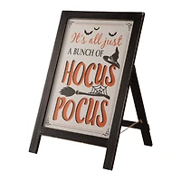 Glitzhome® Halloween Wooden Standing Easel Sign Décor