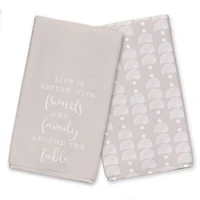 Geometric Half Quote Tea Towel Set