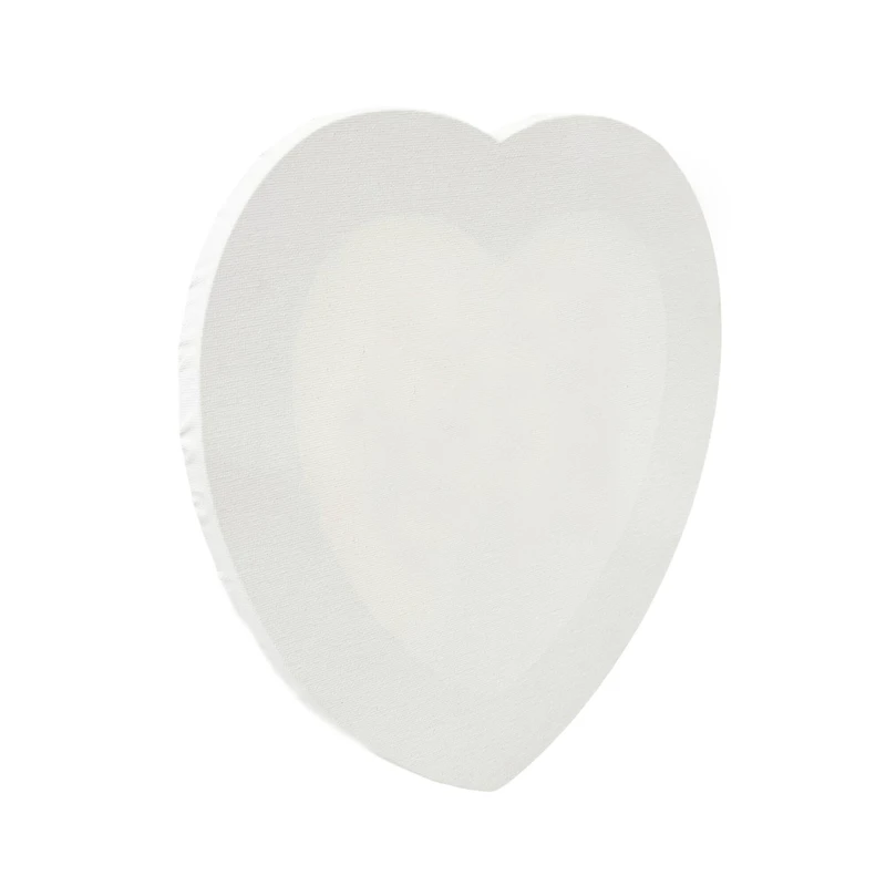 10" x 10" White Heart Cotton Duck Canvas by Craft Smart™