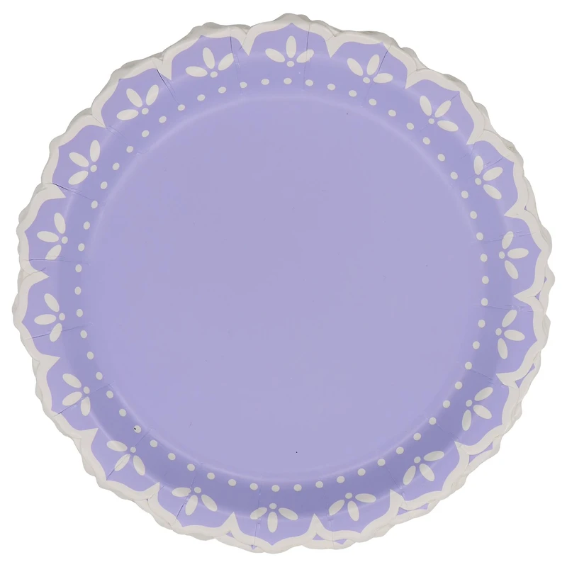 12 Packs: 8 ct. (96 total) 7" Purple Petal Dot Snack Plates by Celebrate It™