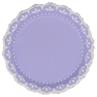 12 Packs: 8 ct. (96 total) 7" Purple Petal Dot Snack Plates by Celebrate It™