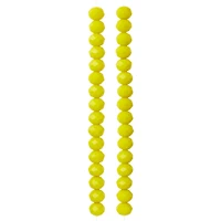 Yellow Glass Faceted Rondel Beads, 7mm by Bead Landing™