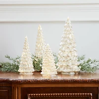 LED Glass Christmas Tree Set, 6.5", 7.75", 10" & 12"
