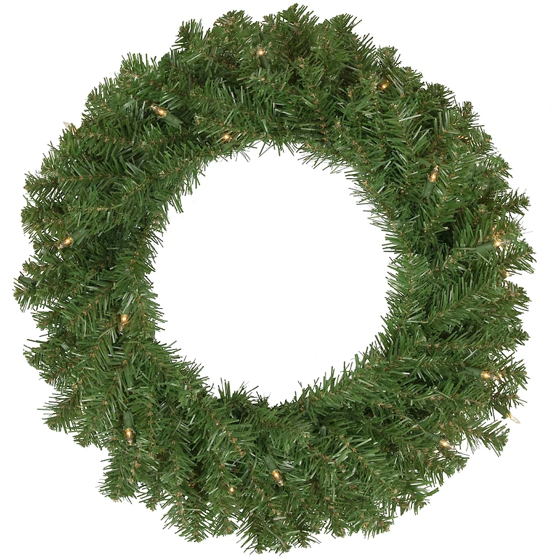 4-Piece Wolcott Spruce Artificial Christmas Tree, Wreath & Garland Set, Clear Lights