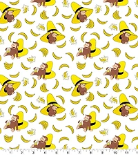 Universal Studios Curious George Banana Packed Cotton Fabric