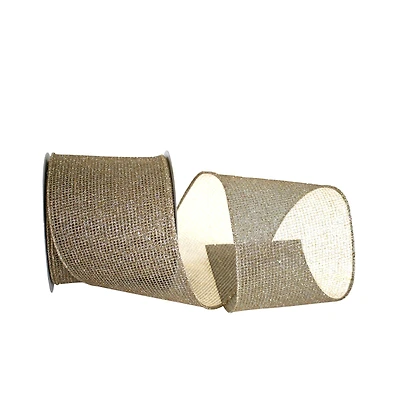 Reliant 4" x 10yd. Glitter Web Mesh Wired Metallic Ribbon