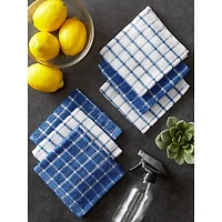 DII® Blue Combo Windowpane Dishcloths, 6ct.
