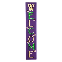 Glitzhome® 42" Mardi Gras WELCOME Wooden Porch Sign
