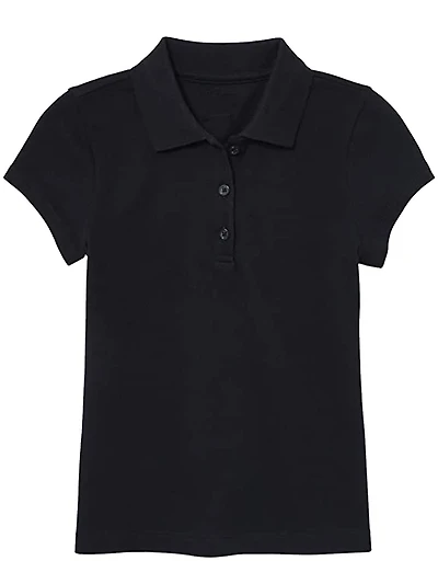 Galaxy by Harvic Short Sleeve Stretch Girl’s Pique Polo Shirt