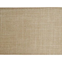 4" x 18ft. Faux Linen Wired Ribbon by Celebrate It™ Specialty