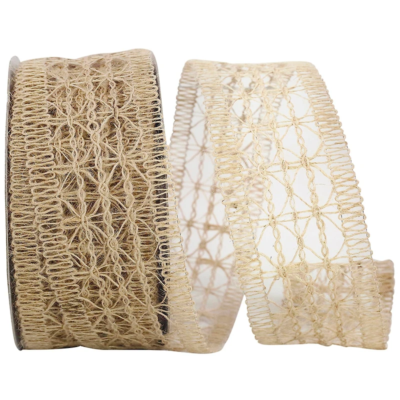 Jam Paper 2.5'' x 20yd. Jute Wired Wonder Ribbon
