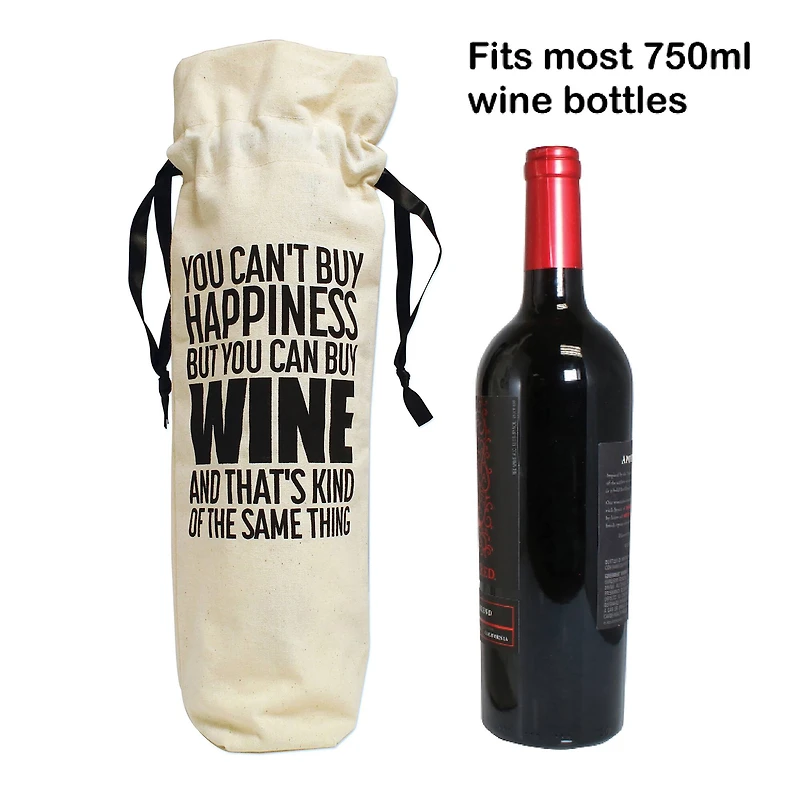 Personality Case™ Happiness Canvas Wine Bag